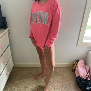 Pink crew neck